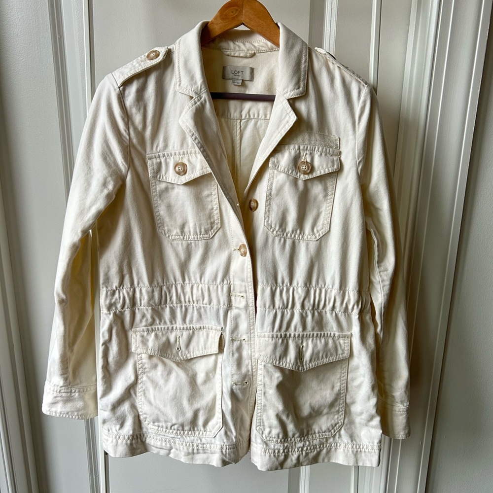 LOFT Cream Utility Jacket - Picture 3 of 10